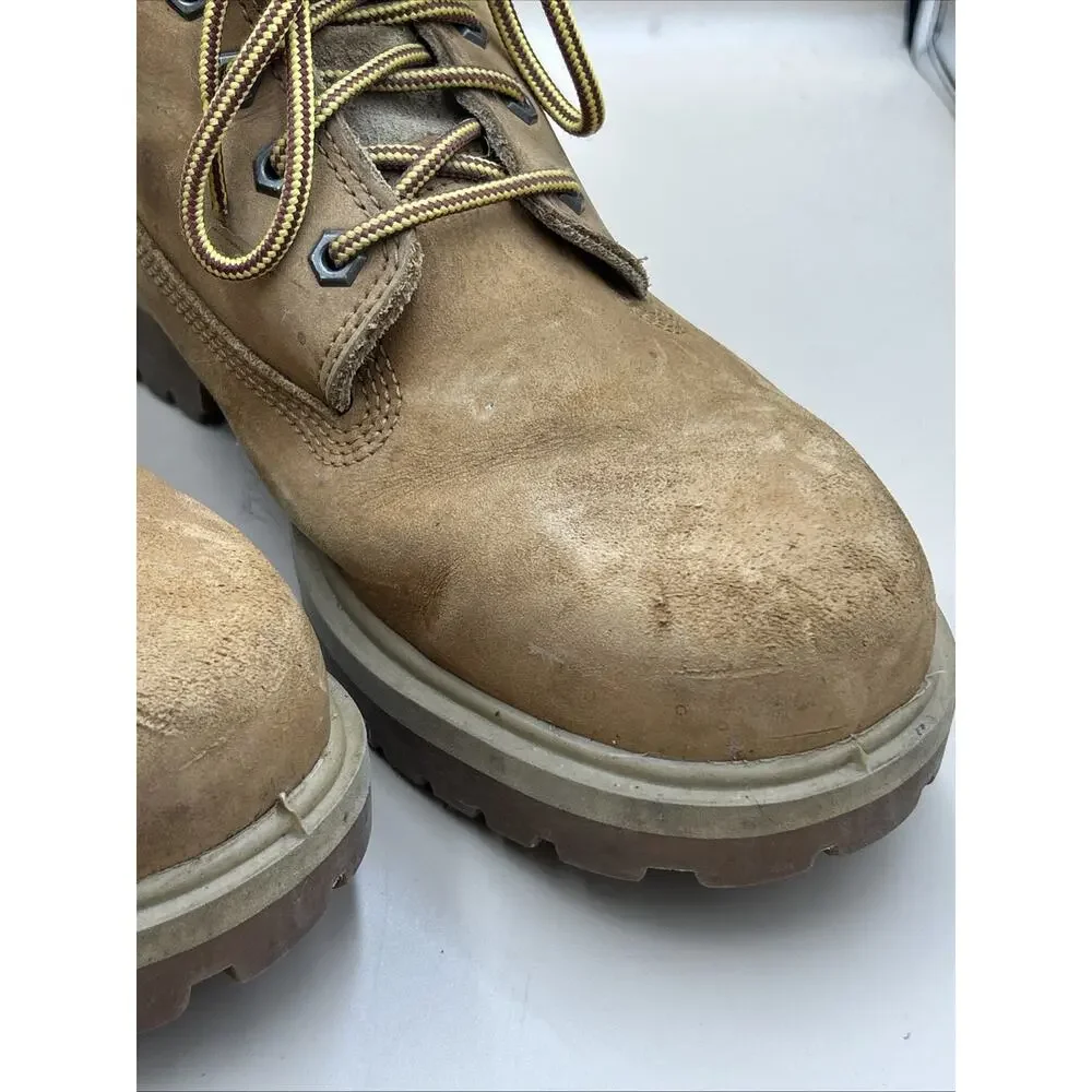 Timberland Pro Boots Mens Size 10W Direct Attach Soft Toe Work Wheat Nubuck